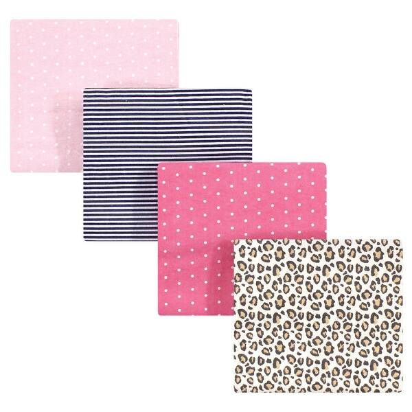 slide 1 of 1, Hudson Baby Infant Girl Cotton Flannel Receiving Blankets, Leopard, One Size - Leopard - One Size One Size - Leopard
