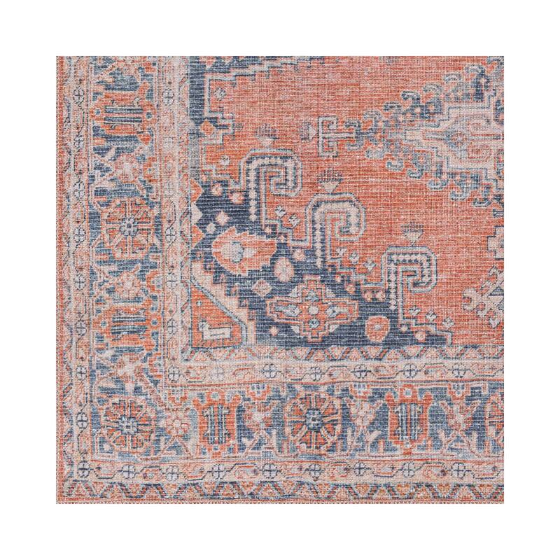 Livabliss Colin Traditional Medallion Washable Area Rug