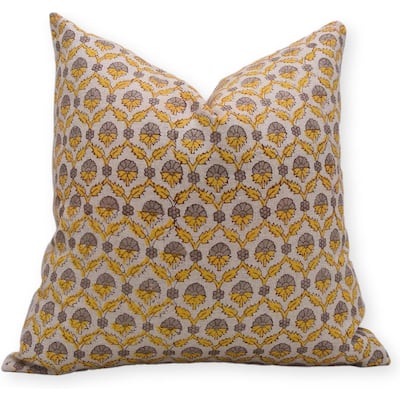 Fabdivine Linen Decorative Block print pillow Cover
