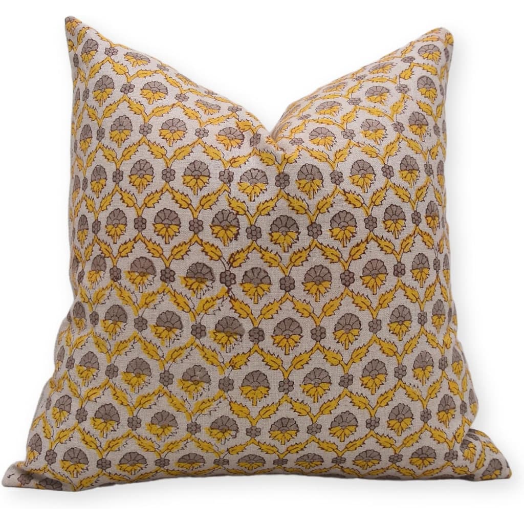 Fabdivine Linen Decorative Block print pillow Cover