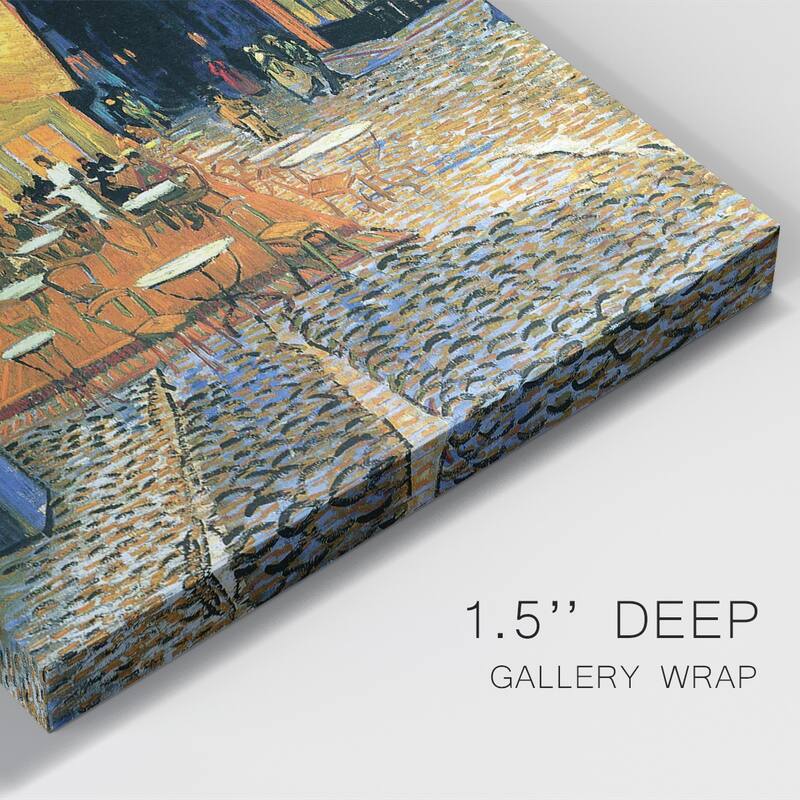 Cafe Terrace at Night Premium Gallery Wrapped Canvas - Ready to Hang
