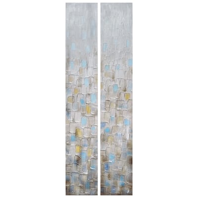 Cosmopolitan Textured Metallic Hand Painted Canvas Wall Art