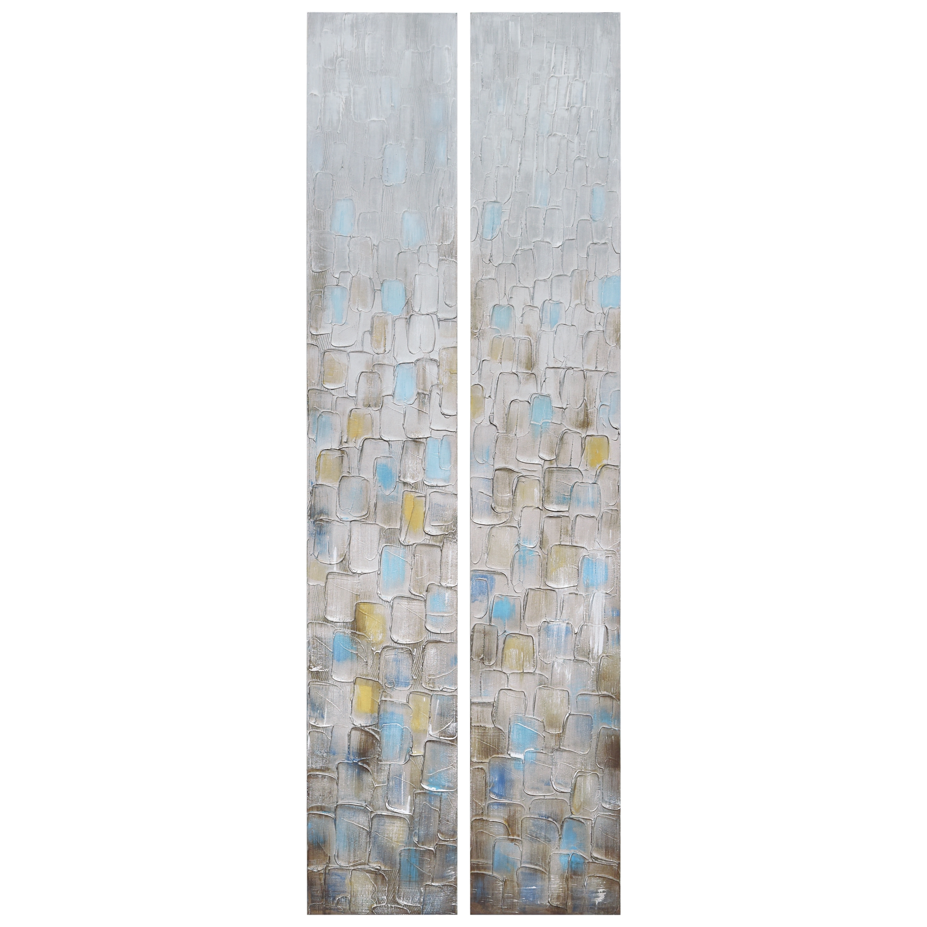 Cosmopolitan Textured Metallic Hand Painted Canvas Wall Art