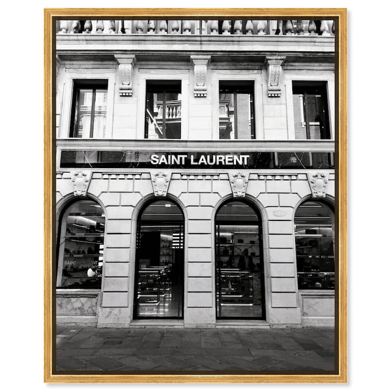 Glam Store front II Canvas by Art Remedy - 30" x 36" - Gold