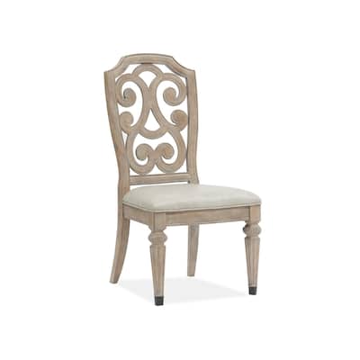 Magnussen Home Marisol Fawn Upholstered Side Chair Two Pack - 21''W x 25''D x 42''H