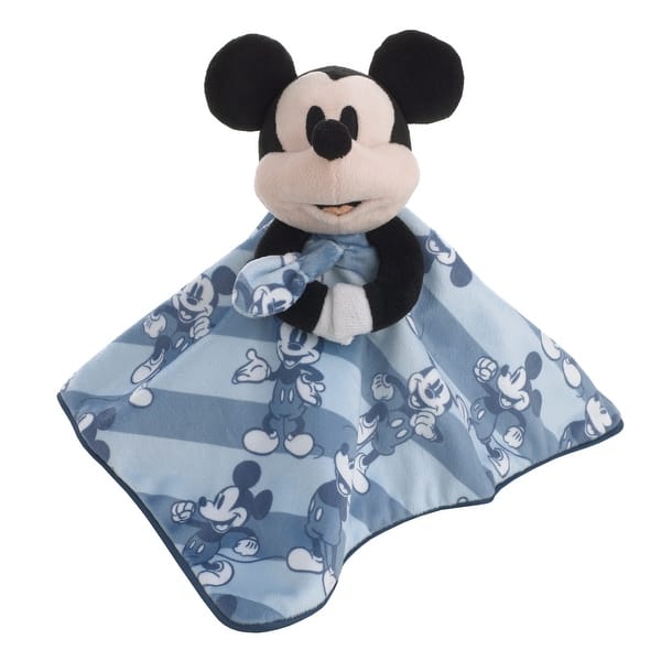 slide 2 of 5, Disney Mickey Mouse Blue, White and Black Lovey Security Blanket