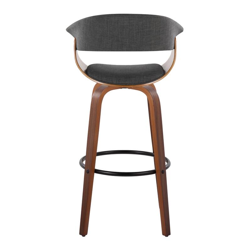 Carson Carrington Sauda 30" Fixed-Height Bar Stool with Bent Wood Legs (Set of 2)