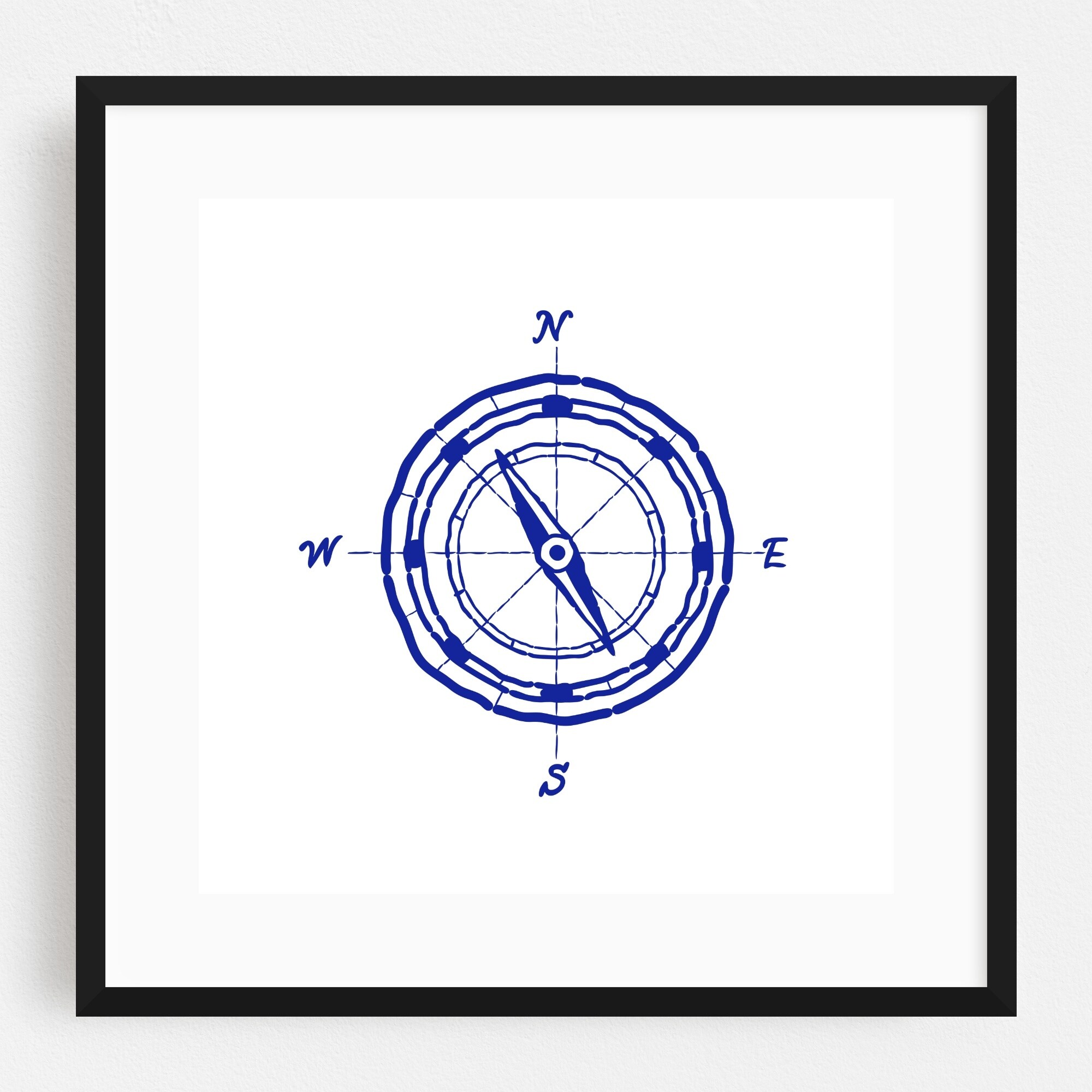 art prints compass drawing