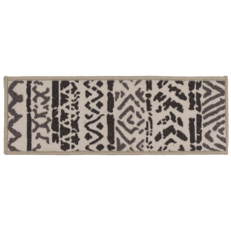 World Rug Gallery Geometric Bohemian Design Brown/Tan 26-inch Non-slip Stair Treads
