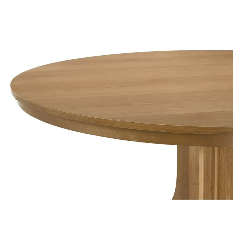 Hartville 60-inch Round Dining Table Natural Light Brown - 60" x 60" x 30"