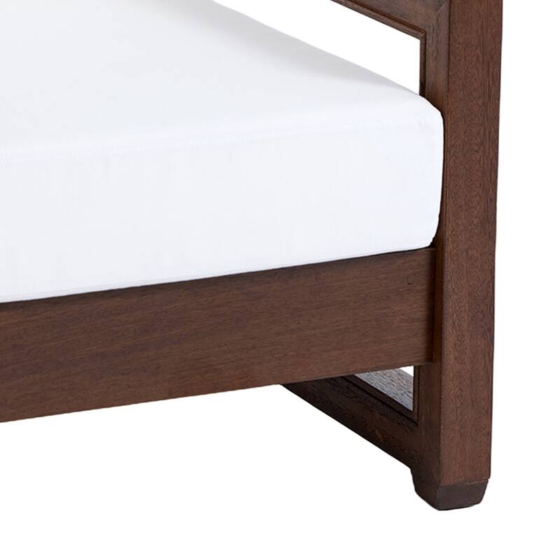 Patio Teak Wood Outdoor Arm Chair with Cushion