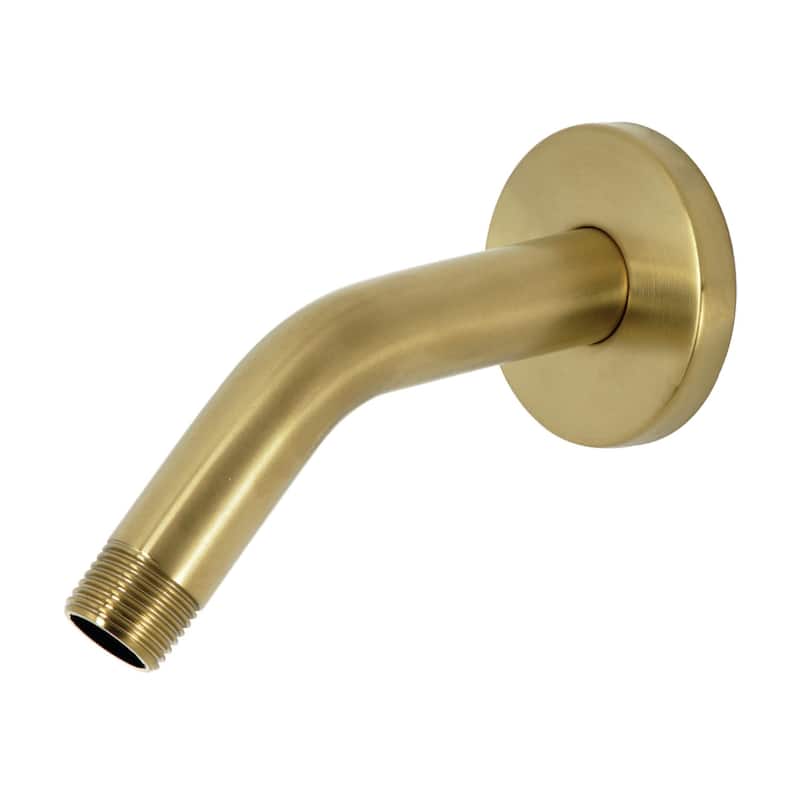 Kingston Brass AquaElements 6" Wide Shower Arm with Flange - Brushed Brass