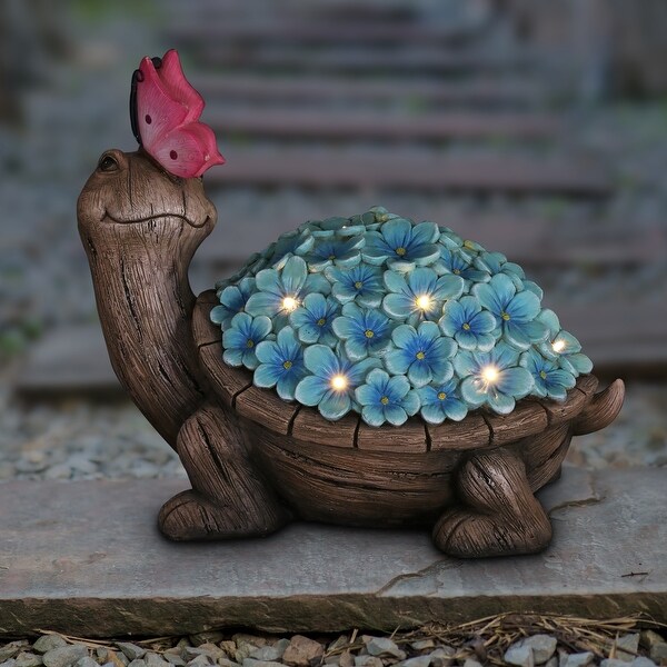 turtle solar statue
