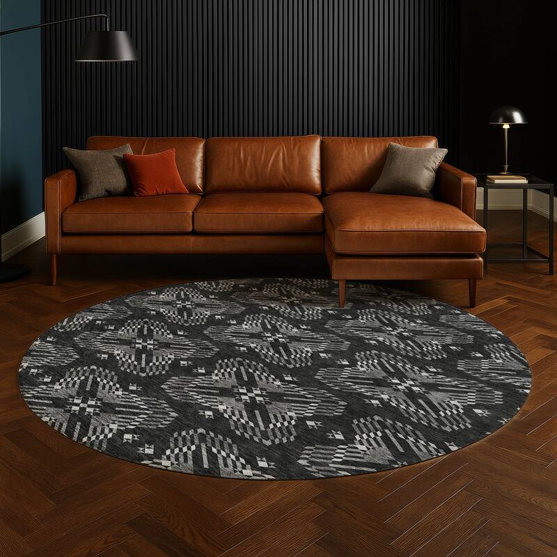 Machine Washable Indoor/ Outdoor Modern Frontenac Chantille Rug