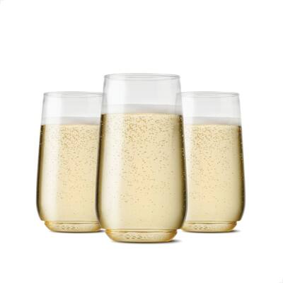 TOSSWARE POP 6oz Flute Jr SET OF 48, Premium Quality, Recyclable, Unbreakable & Crystal Clear Plastic Champagne Glasses