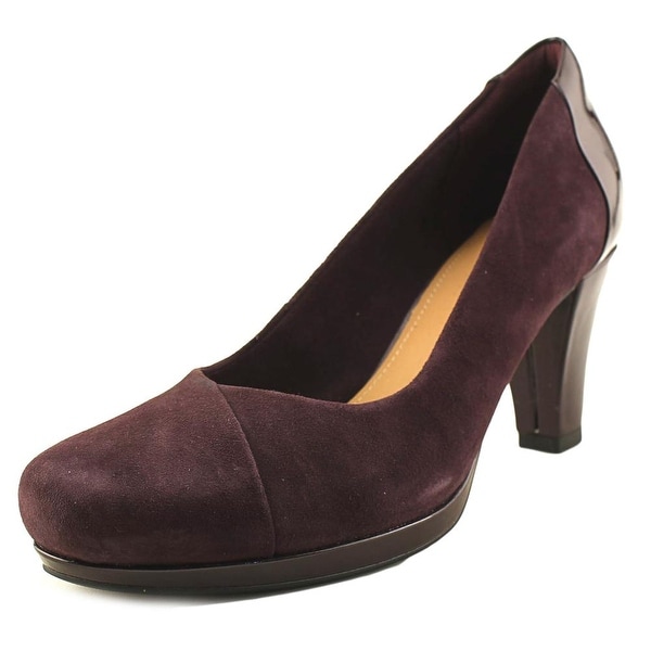 clarks heels purple