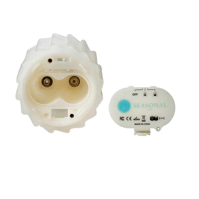Sutton Fluted Motion Flameless Candle 4x8 White