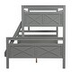preview thumbnail 7 of 16, Pine Wood Twin Over Full Bunk Bed Frame w/ Ladder & Safety Guardrail