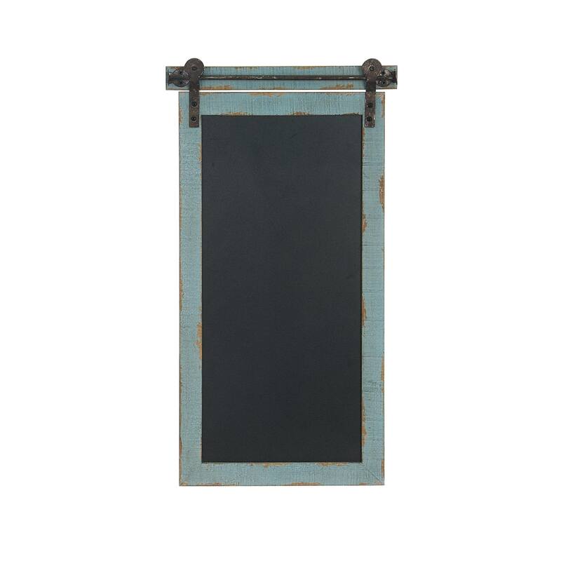 Wood Sign Home Wall Decor with Chalkboard - Blue - Roche River Decor - Blue