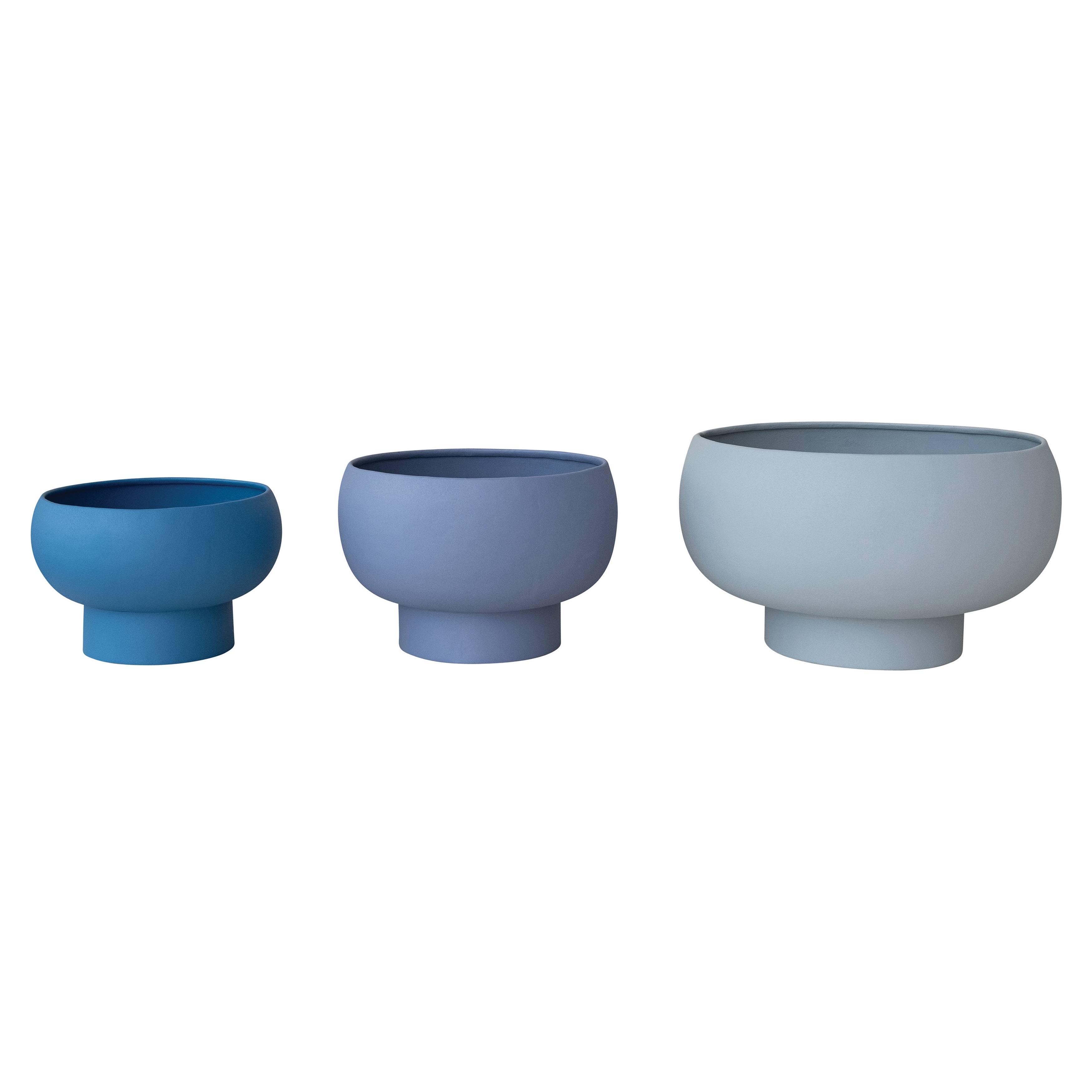 3-Piece Metal Footed Planters