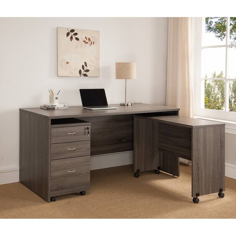 Return Distressed Grey，desk, removable, portable office desk，Simple, high quality and durable