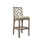 preview thumbnail 48 of 67, Natural Rattan Handmade Chippendale Cushioned Bar Stool by East at Main