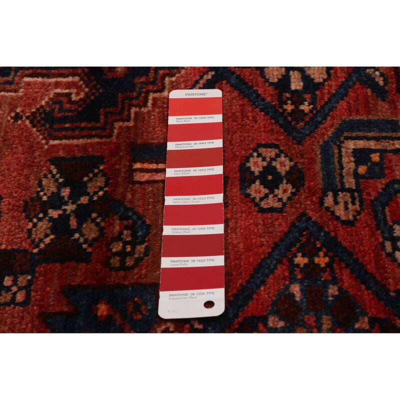 ECARPETGALLERY Hand-knotted Andelz Red Wool Rug - 3'7 x 10'2
