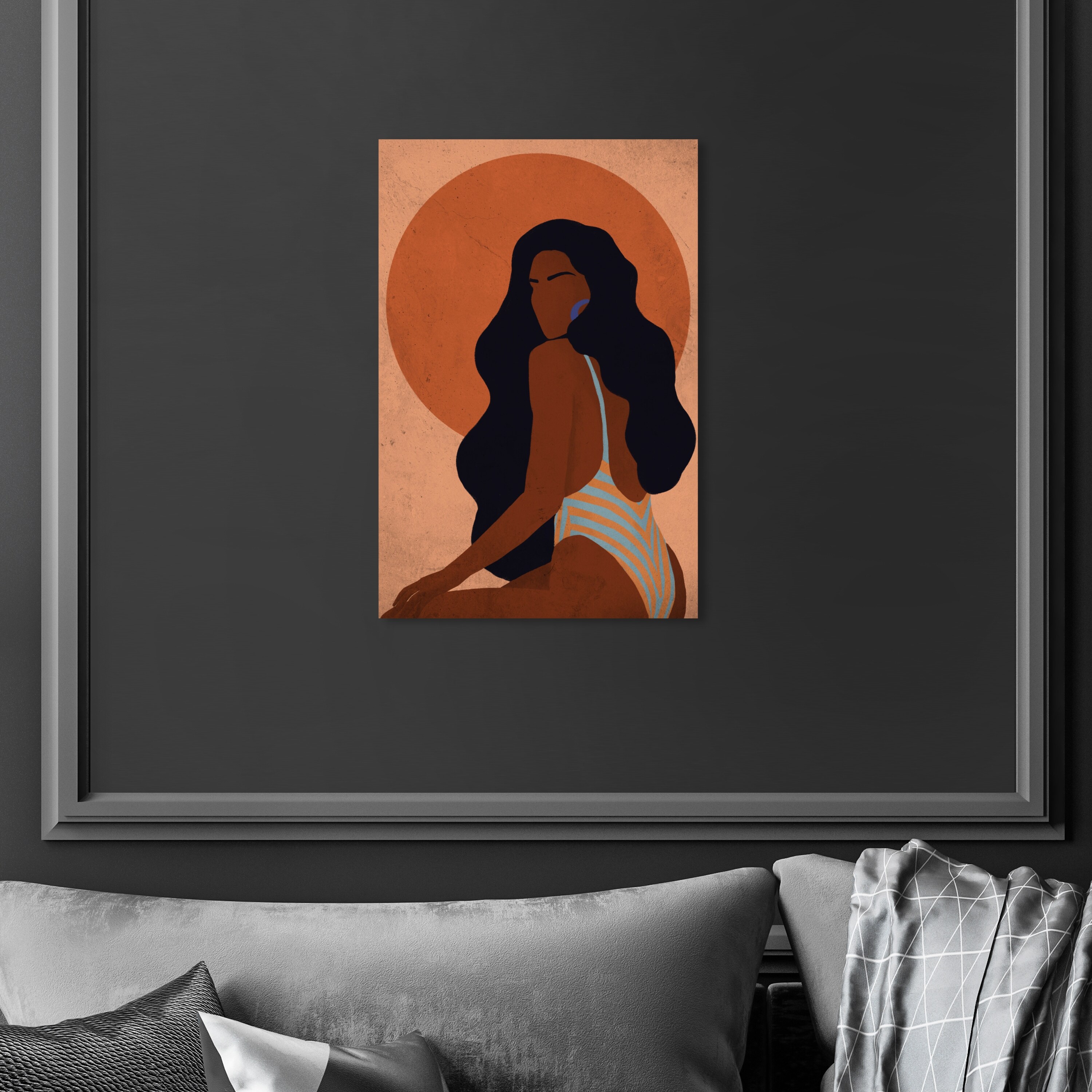 Oliver Gal 'At the Copper Sun' Fashion Orange Wall Art Canvas