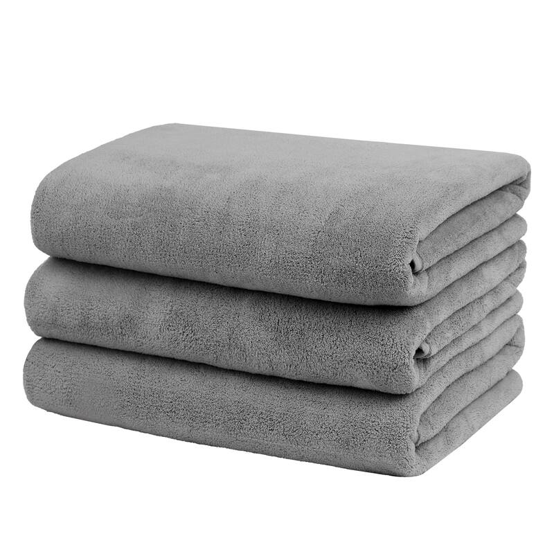6 Pack Plush Fleece Towel Set