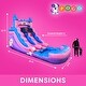 preview thumbnail 2 of 3, Pogo Bounce House Crossover Kids Inflatable Water Slide, Pink Unicorn with Blower, 12 ft