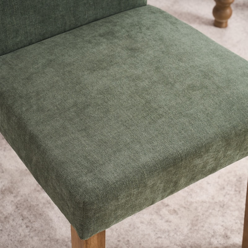 Boucle Fabric Upholstered Dining Chairs (Set of 2)