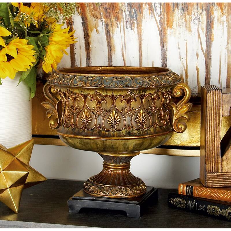 Gold Polystone Ornate Decorative Decorative Bowl
