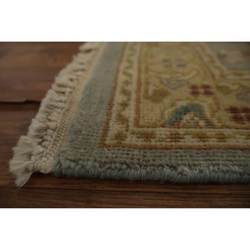 Hand Knotted Oriental 100% Wool Carpet Traditional All-Over Navy Blue & Blues Ziegler Area Rug - 3' 1'' X 1' 11''