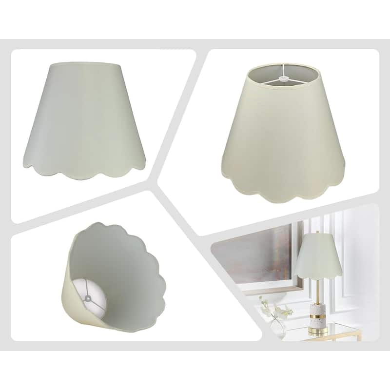 Royal Designs Scallop Empire Lamp Shade Set of 2 - 7 x 13 x 10
