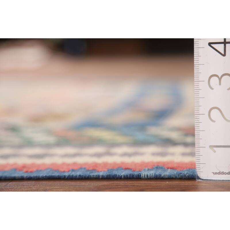 Vegetable Dye Tribal Kilim Qashqai Persian Rug Antique Wool Carpet - 5'1"x 9'7"