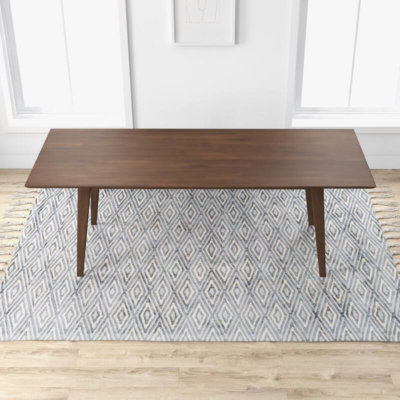 GDFStudio - Carlos Modern Solid Wood 47" Rectangular Dining Table with Beveled Edges
