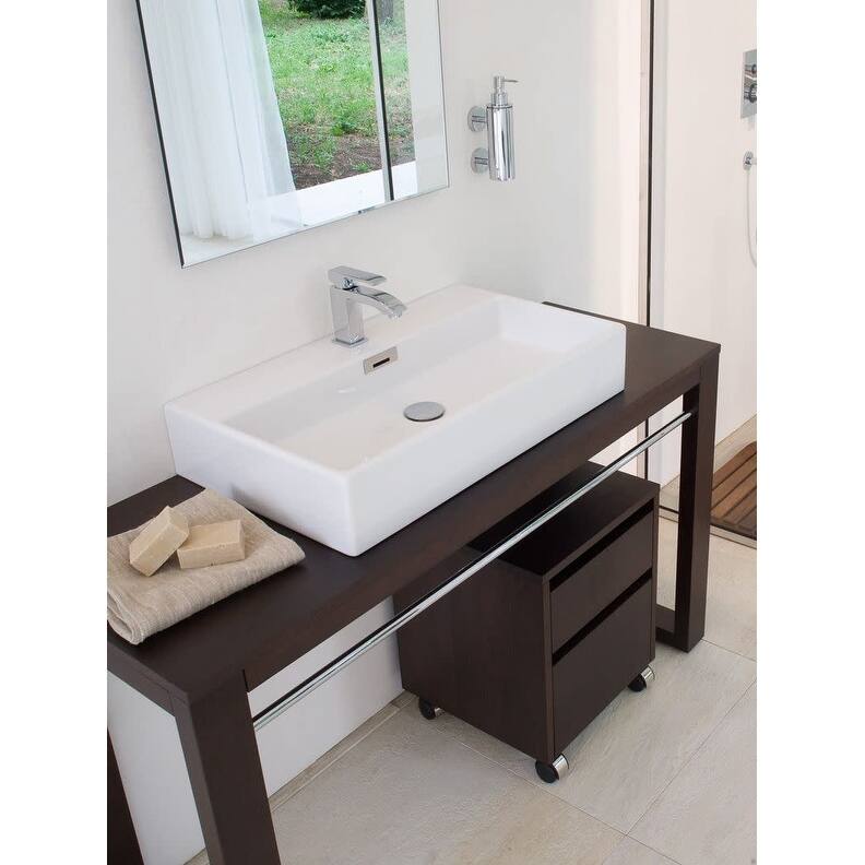 WS Bath Collections 27-9/16" Vessel or Wall Mounted Bathroom Sink with