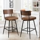 preview thumbnail 77 of 136, 26"/29" Faux Leather Swivel Counter/Bar Stools Set of 2/3
