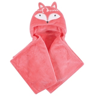 Hudson Baby Infant Girl Hooded Animal Face Plush Blanket, Boho Fox, One Size - Boho Fox - One Size