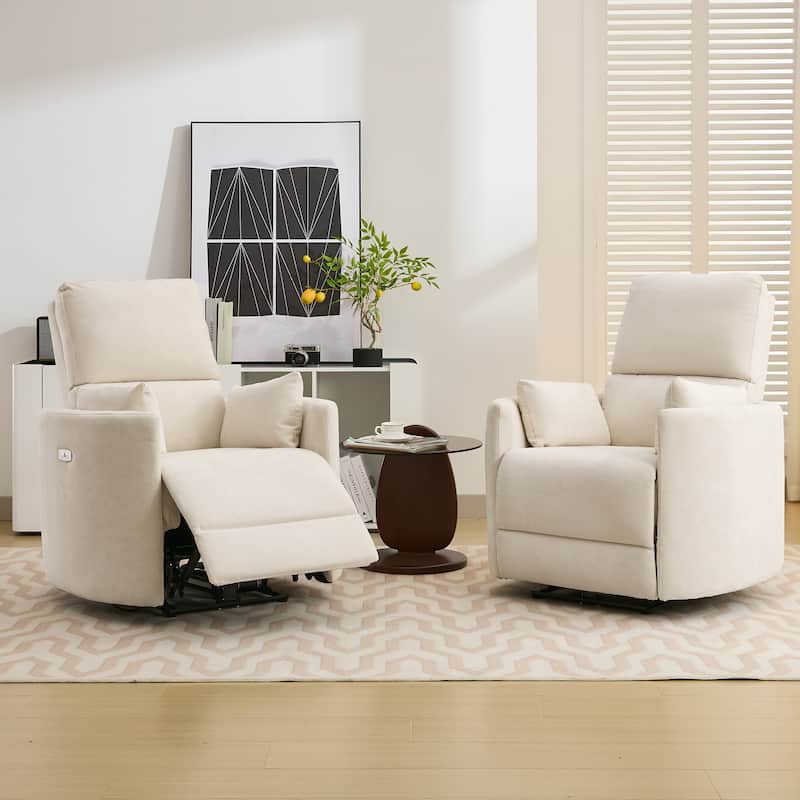 Chenille Power Recliner, 3-position Reclining Chair