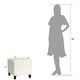 preview thumbnail 3 of 16, Adeco Simple British Style Passionate Cube Ottoman Footstool