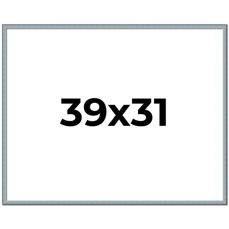 39x31 Frame Rustic Sky Blue Solid Wood Picture Frame | 0.75 Inch