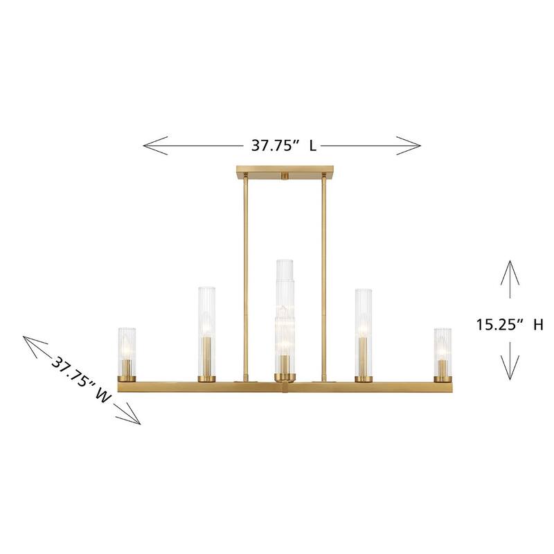 Savoy House 1-2635-9 Carina 9 Light 38" Wide Pillar Candle Linear