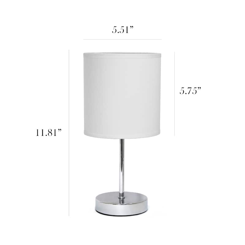 Simple Designs 11.81" Basic Mini Table Lamp with Feit LED Bulb Included - 11.81