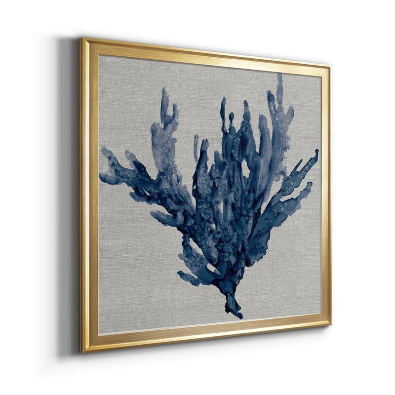 Linen Sea Coral I Premium Framed Canvas - Ready to Hang