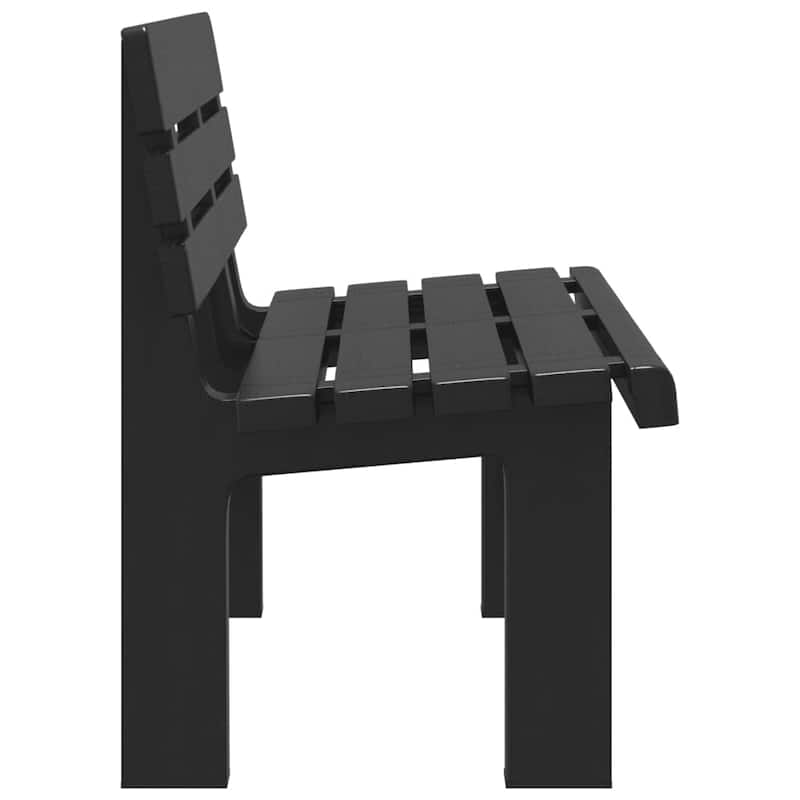 vidaXL Garden Bench Outdoor Bench Seat Balcony Patio Park Bench Polypropylene - 20.5 x 43.3 x 28.0