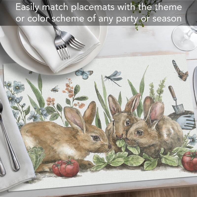 Garden Patch 24 Sheet Reusable Premium Paper Stock Placemats in Resealable Storage Bag Made in The USA 17" x 11"