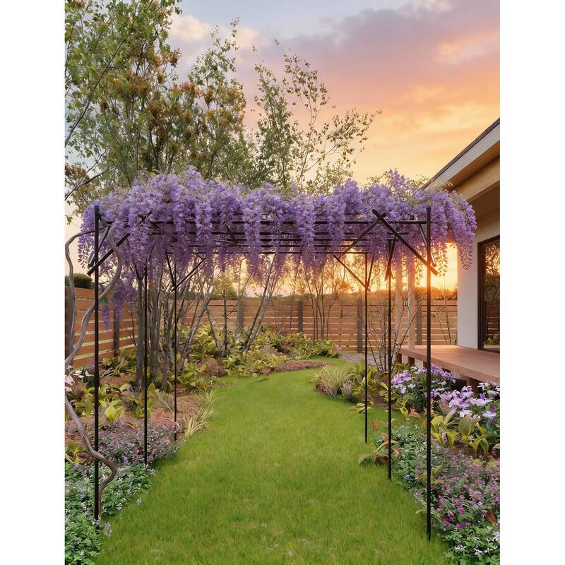 6.62 Feet Tall Garden Arch Trellis, for Climbing Plants