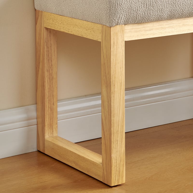 Shoe-Changing Bench, a Shoe-Changing Bench with a Wooden Frame and a Soft Cushioned Seat, Can be placed freely