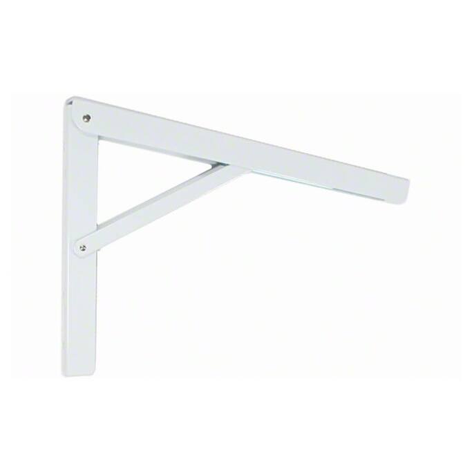 Knape and Vogt 206 Series 16 Inch Long Folding Shelf Bracket with 750 - White